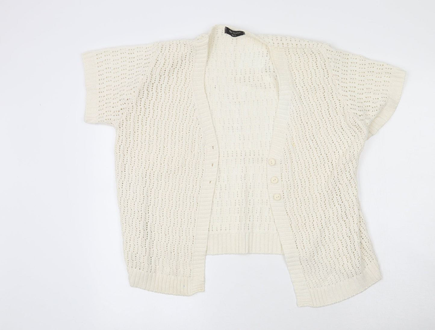 Womens UK Size M ELLIE LOUISE Beige Cardigan Jumper