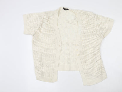 Womens UK Size M ELLIE LOUISE Beige Cardigan Jumper