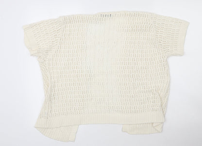 Womens UK Size M ELLIE LOUISE Beige Cardigan Jumper