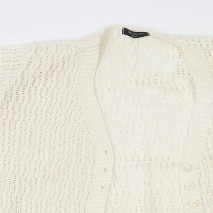 Womens UK Size M ELLIE LOUISE Beige Cardigan Jumper