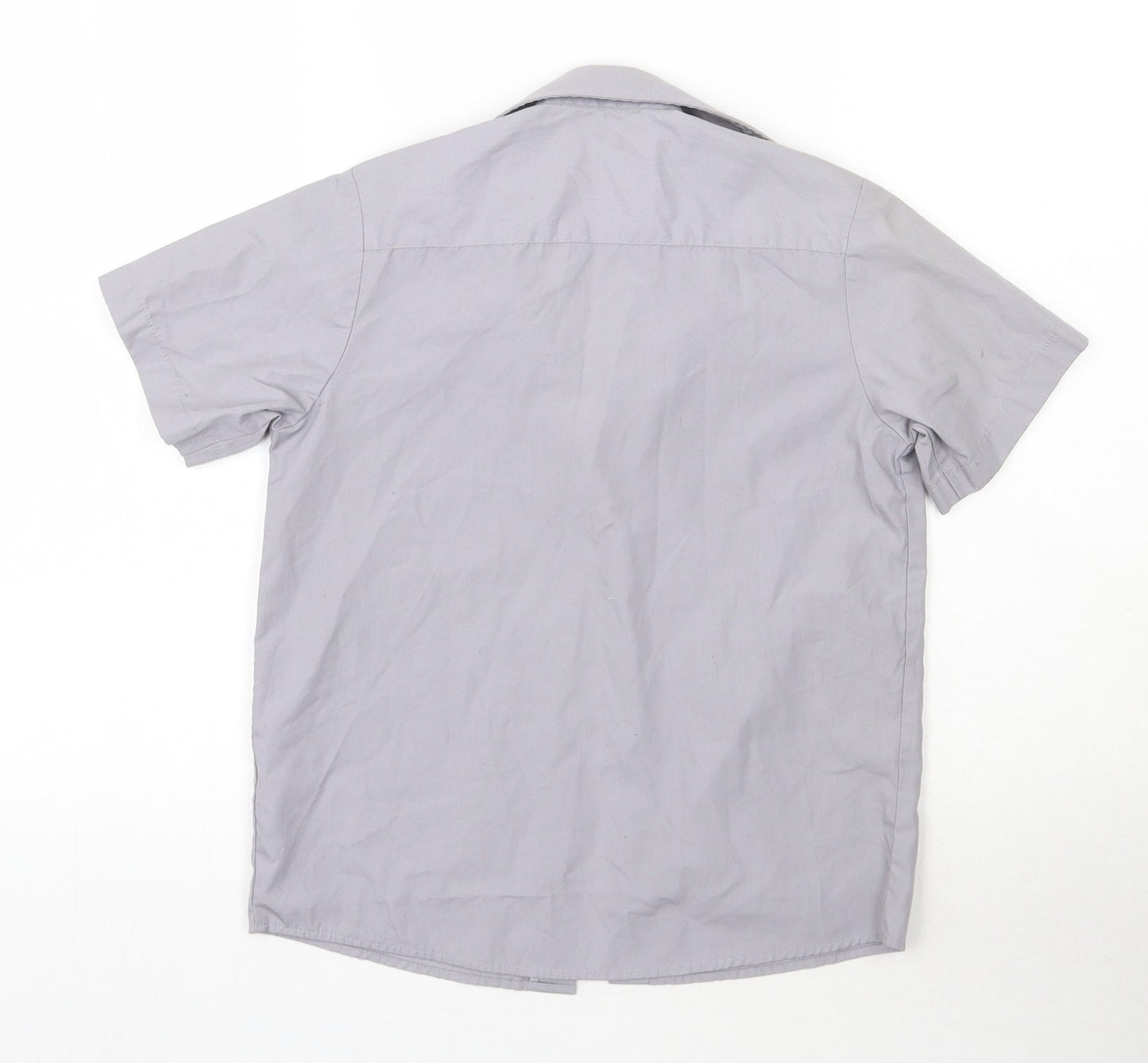 George Boys Grey  Polyester Basic Button-Up Size 7-8 Years Collared Button