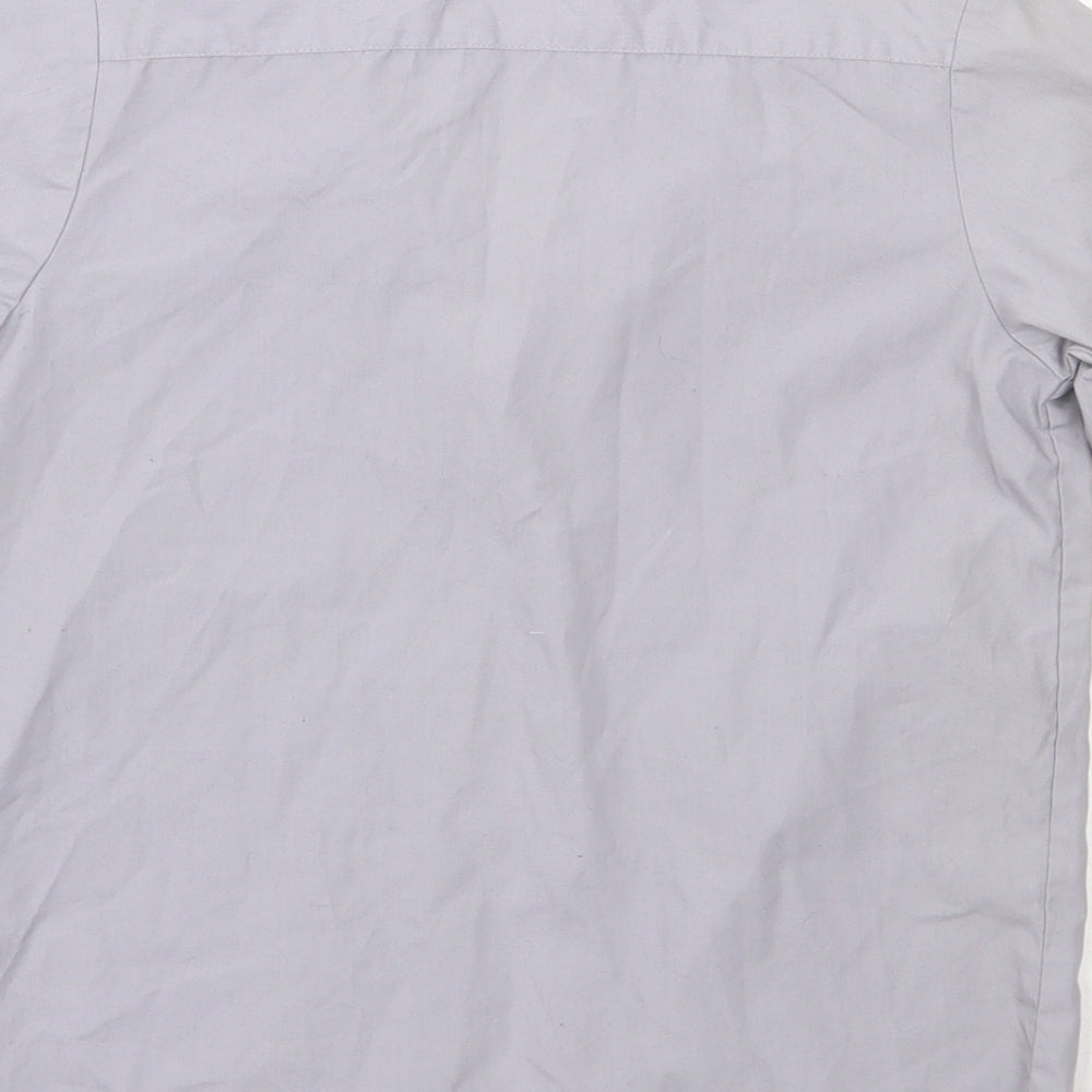 George Boys Grey  Polyester Basic Button-Up Size 7-8 Years Collared Button