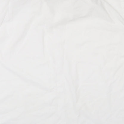 Marks and Spencer Womens White  Polyester Basic Button-Up Size 16 Collared