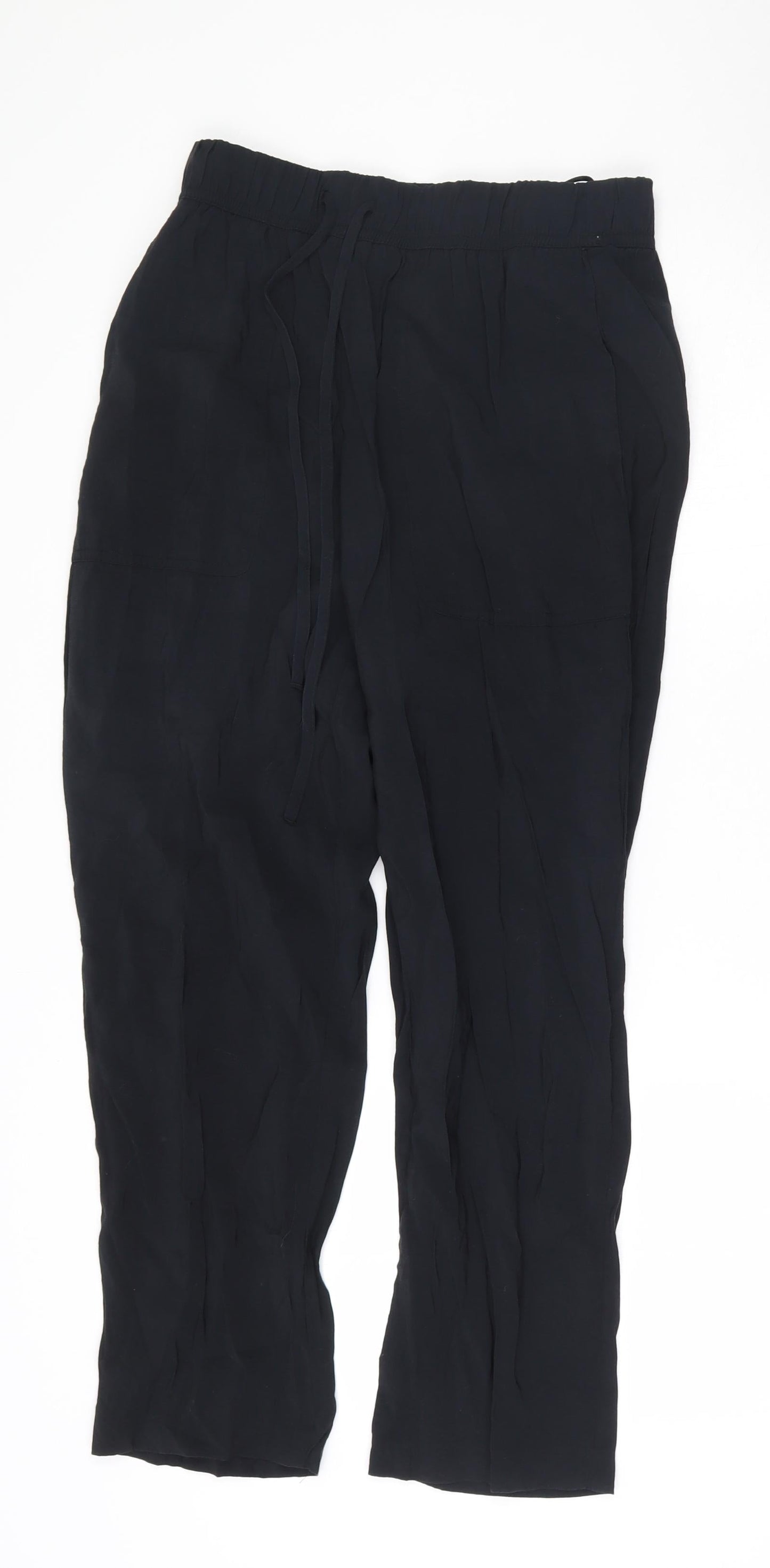 Womens UK Size S Zara Regular Fit  Black Trousers