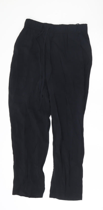 Womens UK Size S Zara Regular Fit  Black Trousers