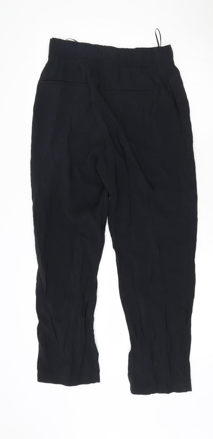 Womens UK Size S Zara Regular Fit  Black Trousers