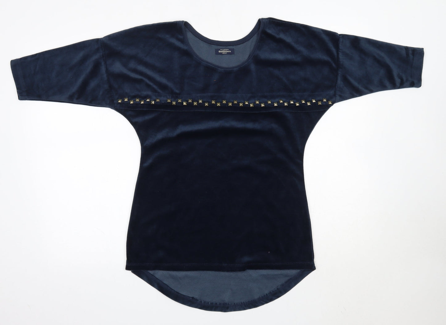 House of Fashion Womens Blue Round Neck  Polyester Pullover Jumper Size M