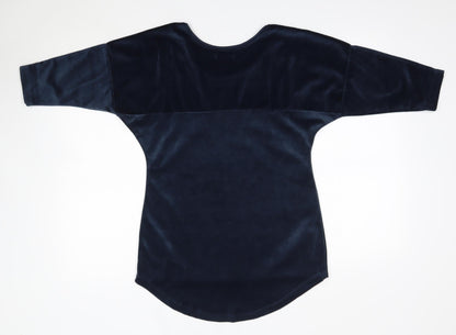 House of Fashion Womens Blue Round Neck  Polyester Pullover Jumper Size M