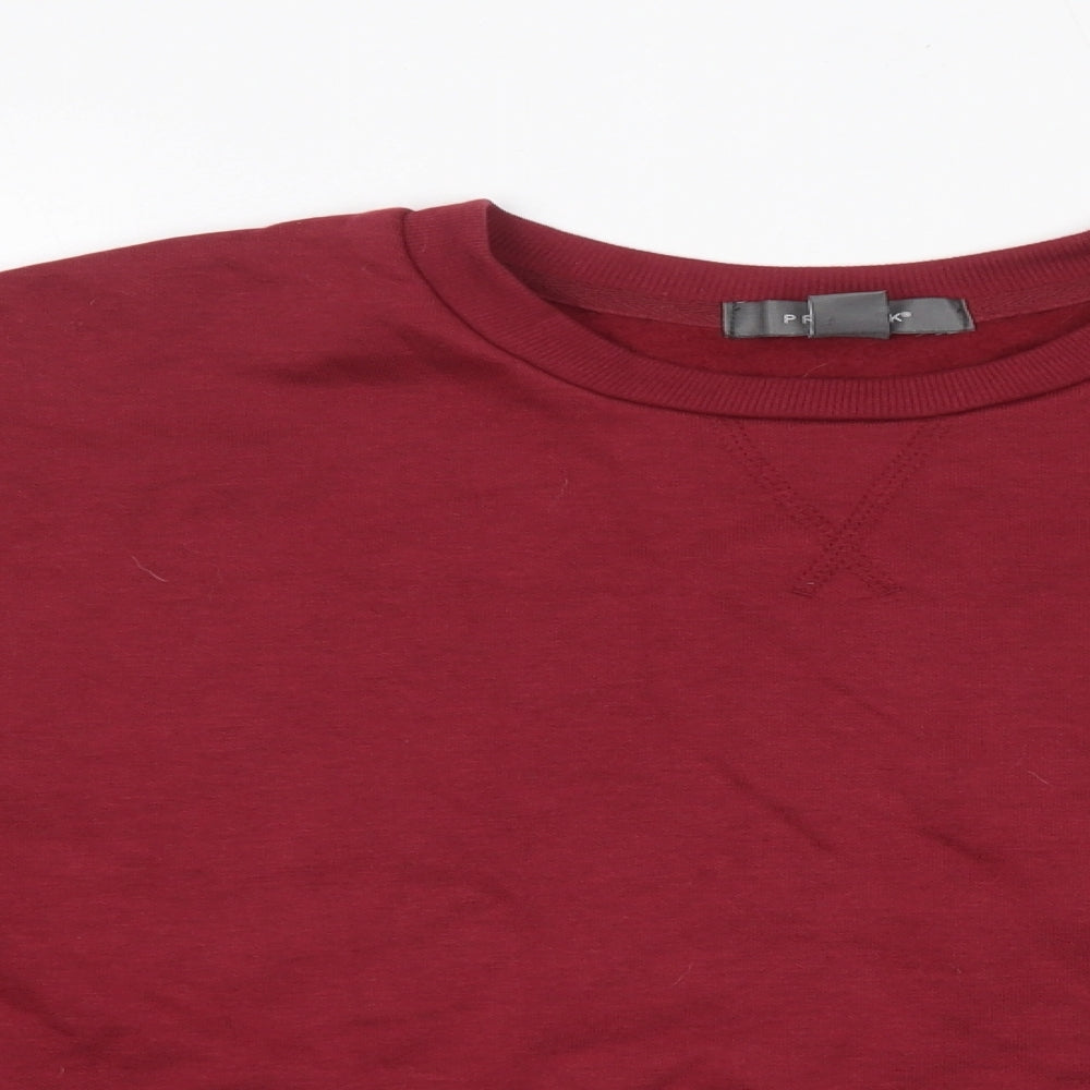 Primark Womens Red Round Neck  Polyester Pullover Jumper Size L