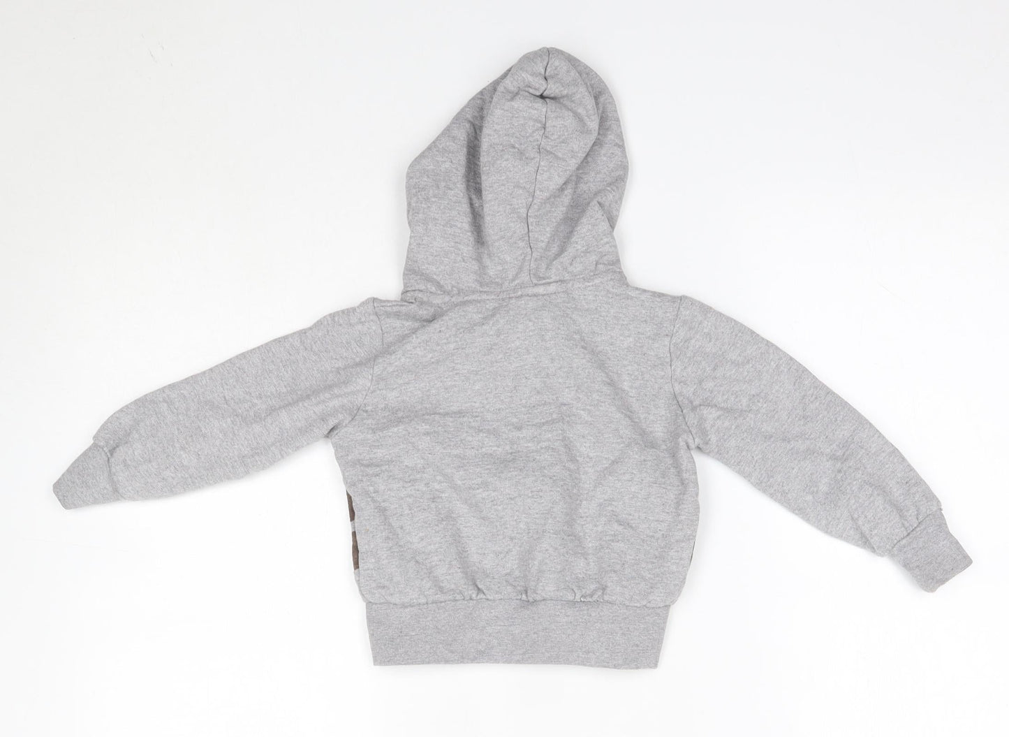 Hullabaloo Boys Grey  Cotton Full Zip Hoodie Size 2-3 Years