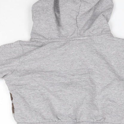 Hullabaloo Boys Grey  Cotton Full Zip Hoodie Size 2-3 Years