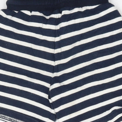 Nutmeg Baby Blue Striped 100% Cotton Cropped Trousers Size 18-24 Months