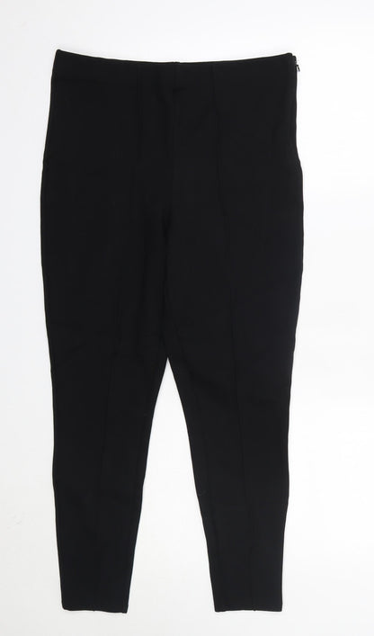 Womens UK Size 14 Matalan Regular Fit Dress Pants Black Trousers