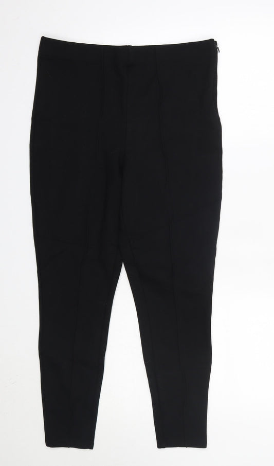 Matalan Womens Black  Viscose Dress Pants Trousers Size 14 L24 in Regular