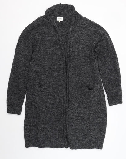 Garance Womens Grey V-Neck  Acrylic Cardigan Jumper Size S