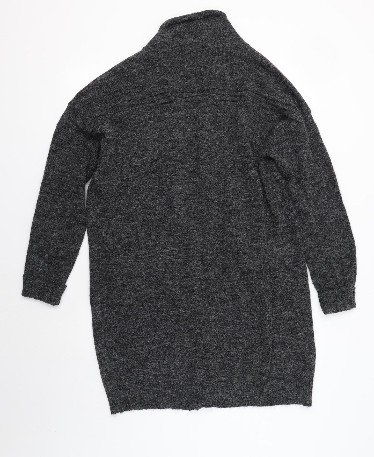 Garance Womens Grey V-Neck  Acrylic Cardigan Jumper Size S
