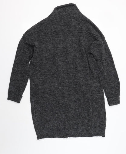 Garance Womens Grey V-Neck  Acrylic Cardigan Jumper Size S