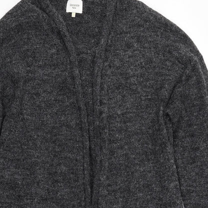 Garance Womens Grey V-Neck  Acrylic Cardigan Jumper Size S