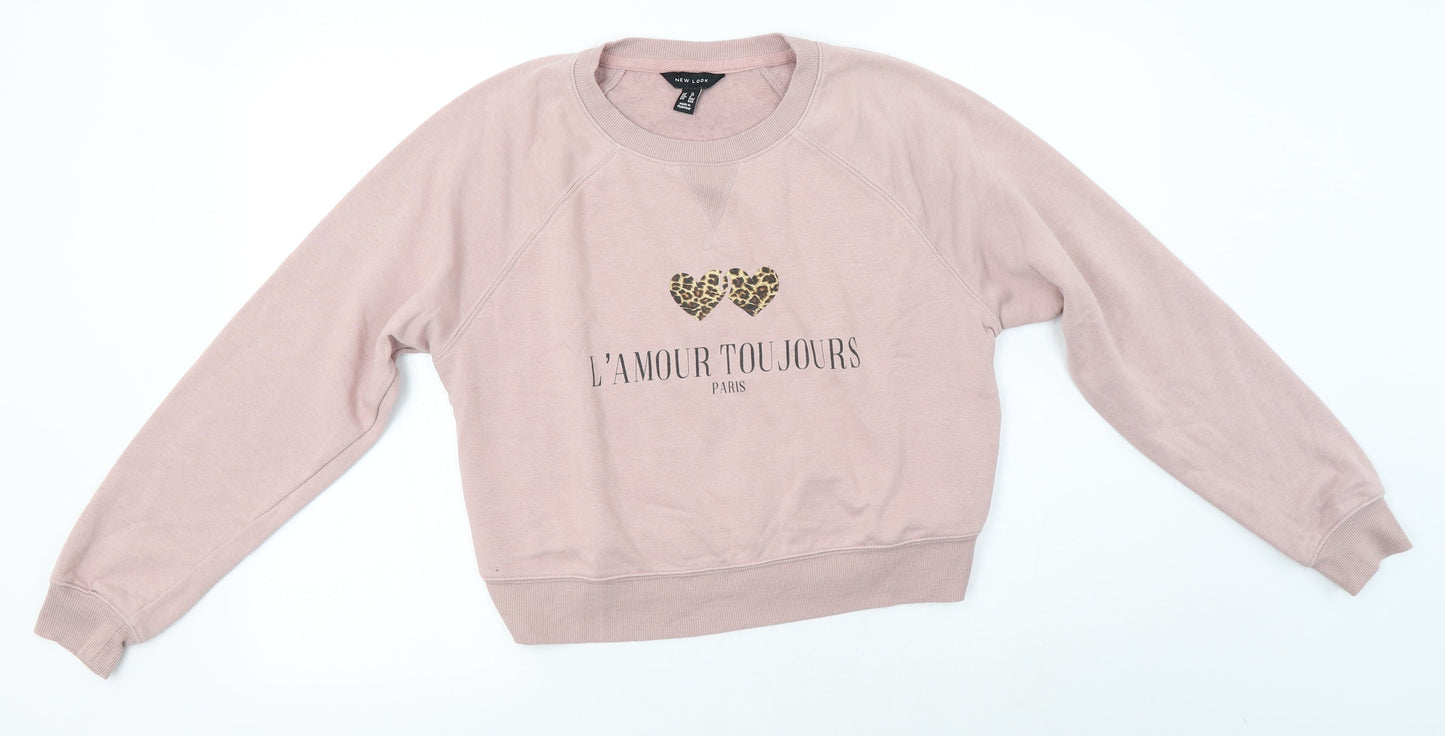 Womens UK Size 12 New Look Pink Pullover Jumper
