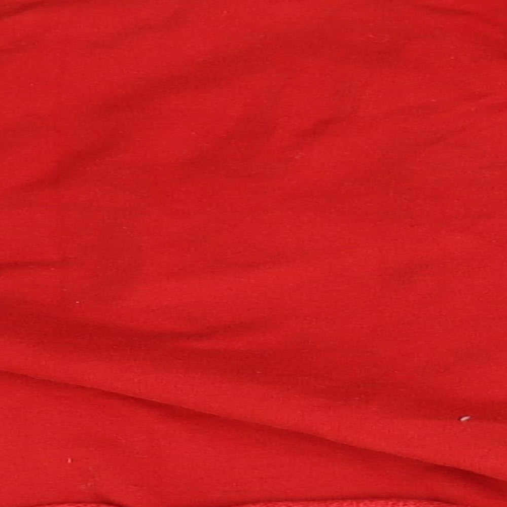 River Island Girls Red Round Neck  Cotton Pullover Jumper Size 7-8 Years