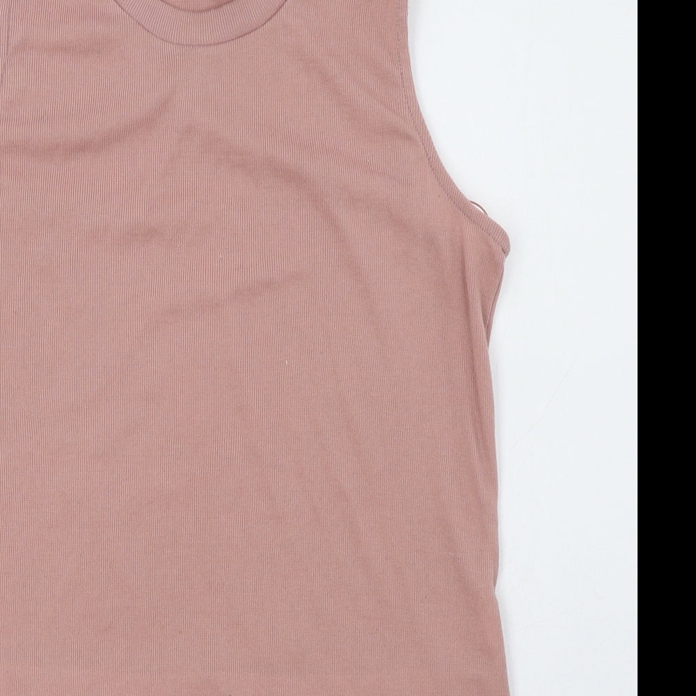 Primark Womens Pink  Polyester Basic Blouse Size 12 Round Neck