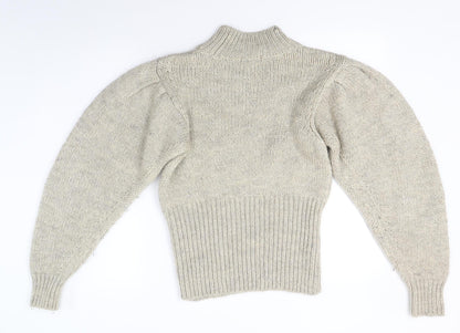 Womens UK Size S Topshop Brown Pullover Jumper