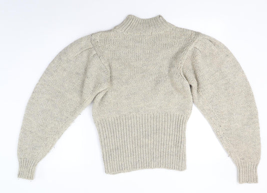 Womens UK Size S Topshop Brown Pullover Jumper