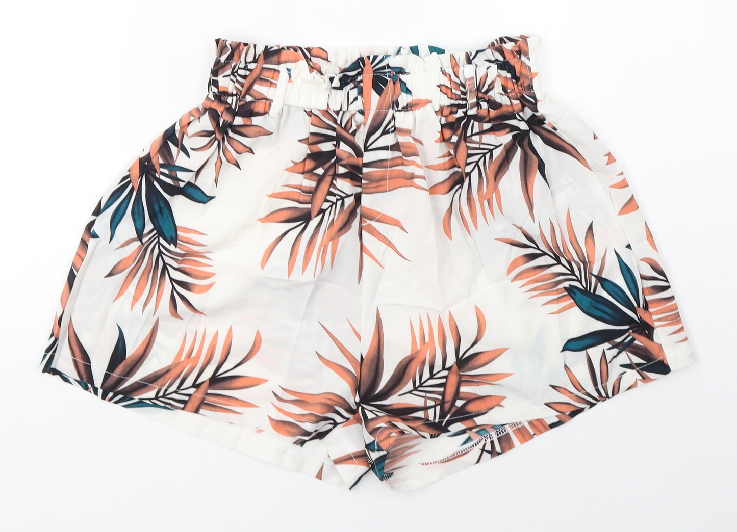 SheIn Womens Multicoloured Floral Polyester Boyfriend Shorts Size M  Regular