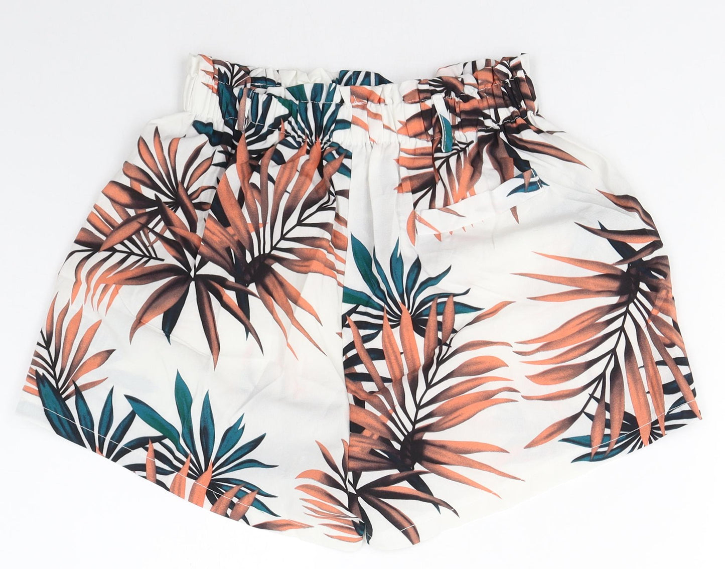 SheIn Womens Multicoloured Floral Polyester Boyfriend Shorts Size M  Regular