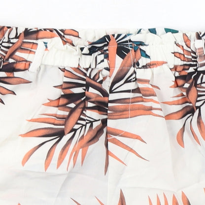 SheIn Womens Multicoloured Floral Polyester Boyfriend Shorts Size M  Regular