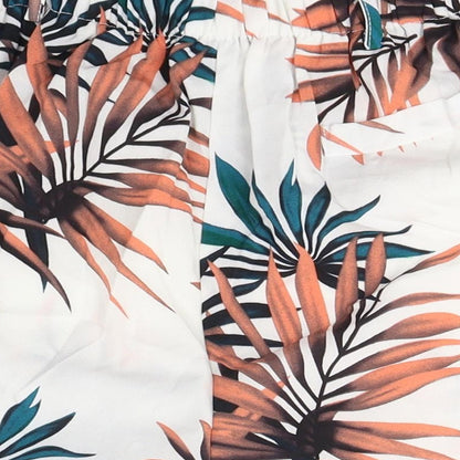 SheIn Womens Multicoloured Floral Polyester Boyfriend Shorts Size M  Regular