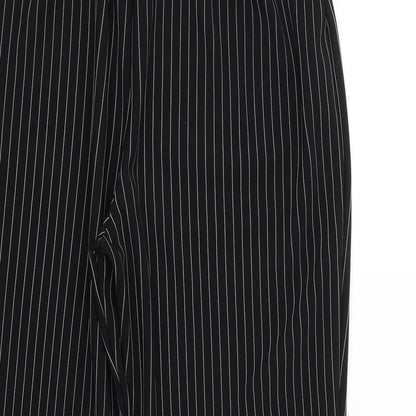 Womens UK Size 16 Preworn Regular Fit Dress Pants Black Trousers