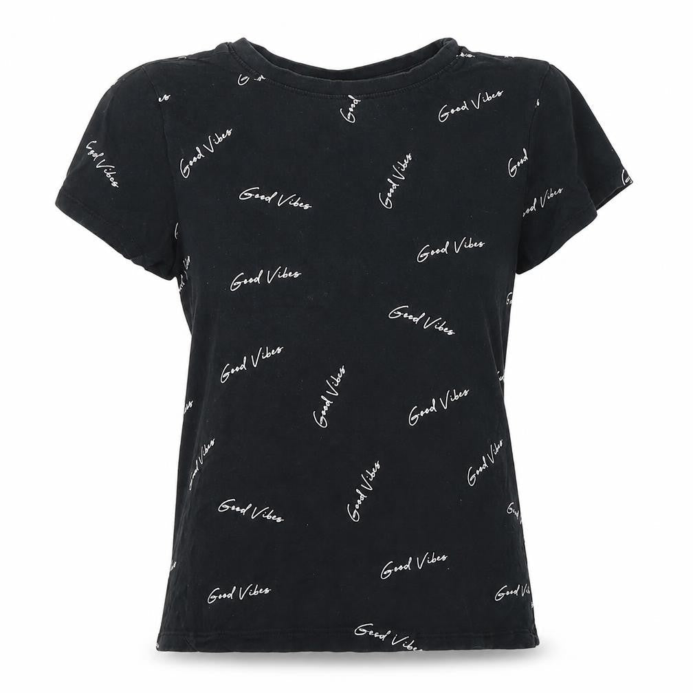 Womens UK Size S Primark Black Basic T-Shirt