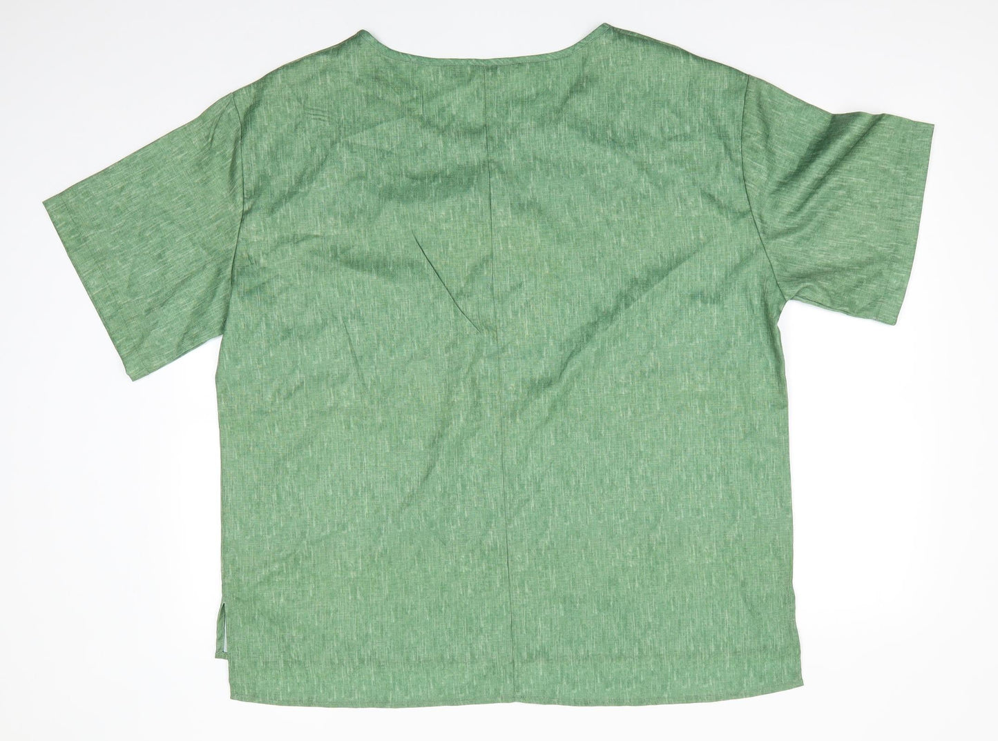 Womens UK Size  Preworn Green Basic Blouse