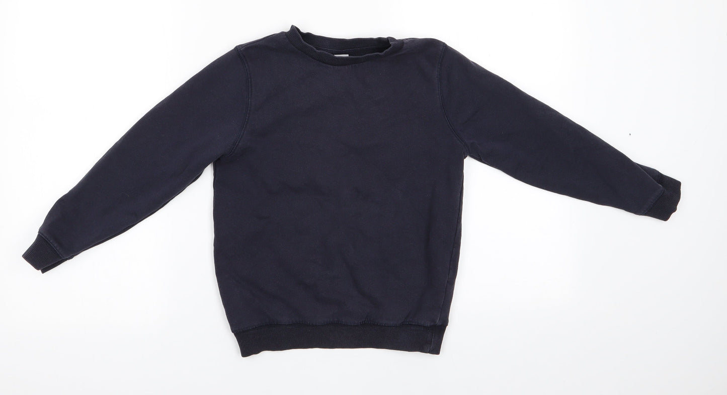 TU Boys Blue  Cotton Pullover Sweatshirt Size 7 Years   - School Sweatshirt