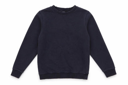 Front view of Tu boys’ blue cotton pullover sweatshirt, size 7, years - school sweatshirt