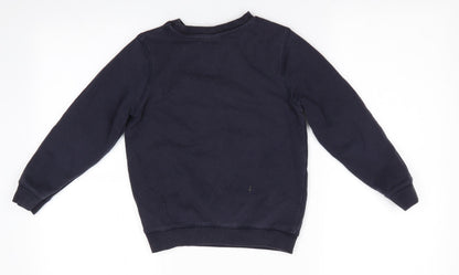 TU Boys Blue  Cotton Pullover Sweatshirt Size 7 Years   - School Sweatshirt
