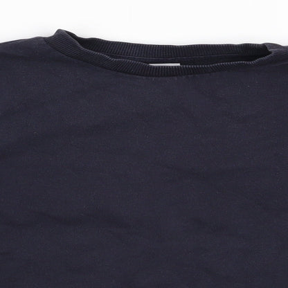 TU Boys Blue  Cotton Pullover Sweatshirt Size 7 Years   - School Sweatshirt