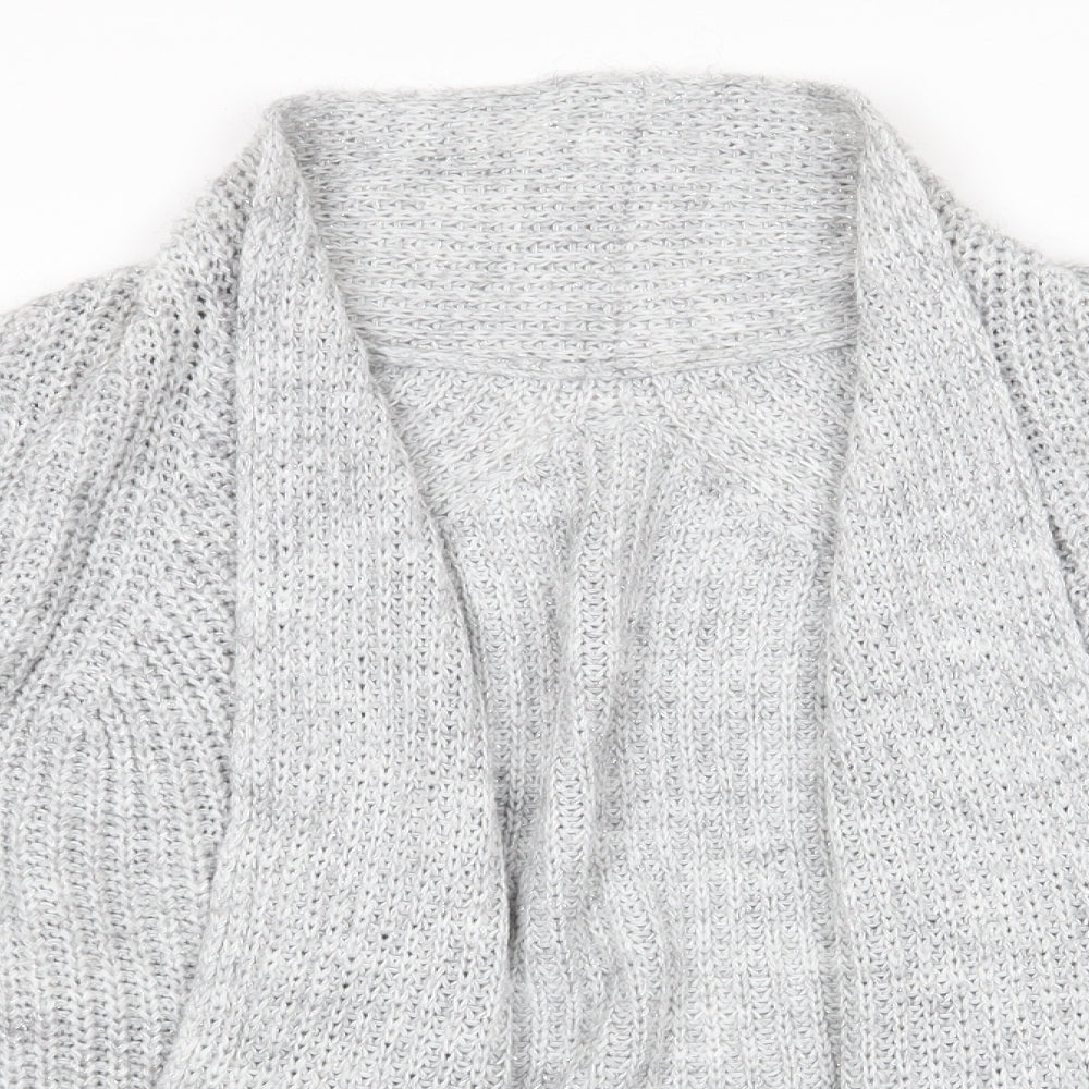 Womens UK Size  Preworn Silver Cardigan Jumper