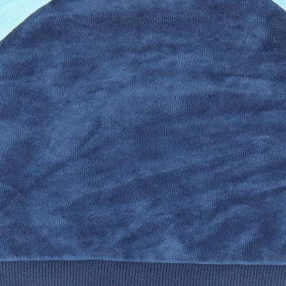 Cocco Drillo Boys Blue Colourblock Cotton Cardigan Jumper Size 3-6 Months   - Love you Navy Turquoise Yellow