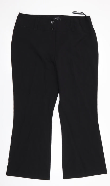 Womens UK Size 16 Papaya Regular Fit  Black Trousers