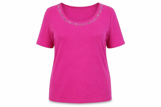 Womens UK Size XL CC Pink Tunic T-Shirt