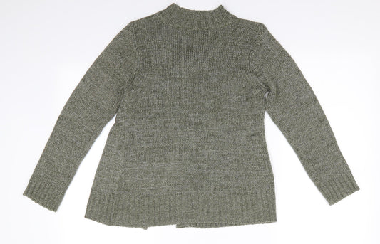 Womens UK Size S BM Green Cardigan Jumper
