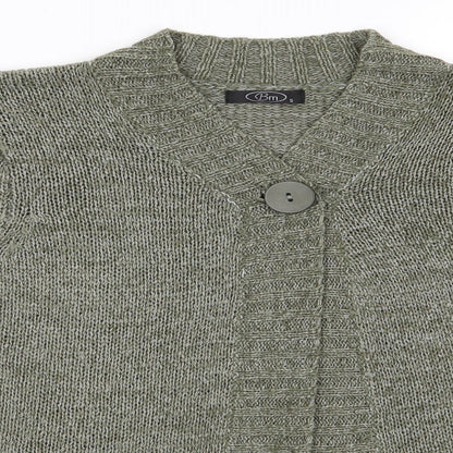 Womens UK Size S BM Green Cardigan Jumper