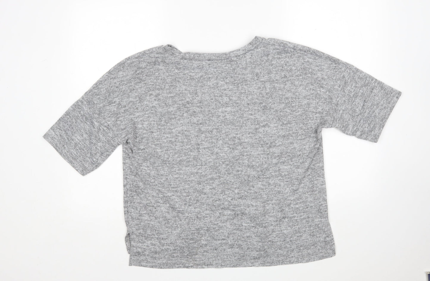 Bellambia Womens Grey Round Neck  Polyester Pullover Jumper Size L