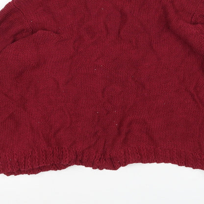 Bonmarche Womens Purple V-Neck  Cotton Cardigan Jumper Size L