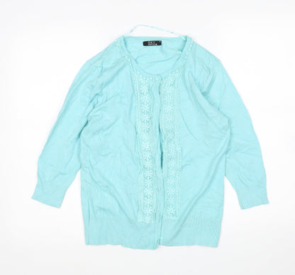 Womens UK Size M Sky Designs Green Cardigan Jumper