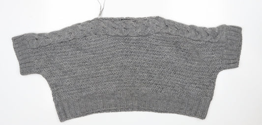 M&S Mens Grey Round Neck  Acrylic Pullover Jumper Size L