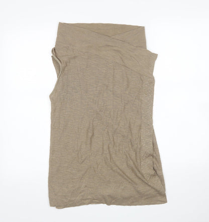 Womens UK Size 12 River Island Brown Wrap Jumper