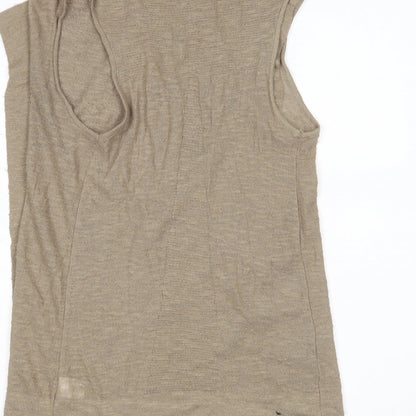 Womens UK Size 12 River Island Brown Wrap Jumper